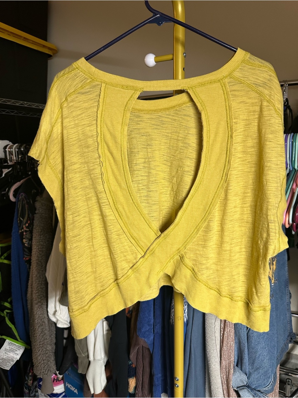 Free People FP Movement My Time Tee / Dried Palm, Mustard Yellow / size S